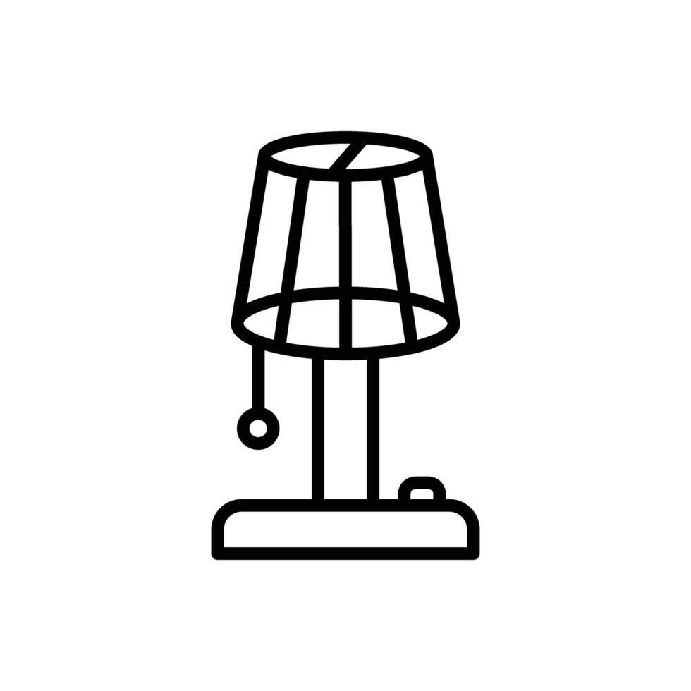 Table Lamp Line Icon Design vector