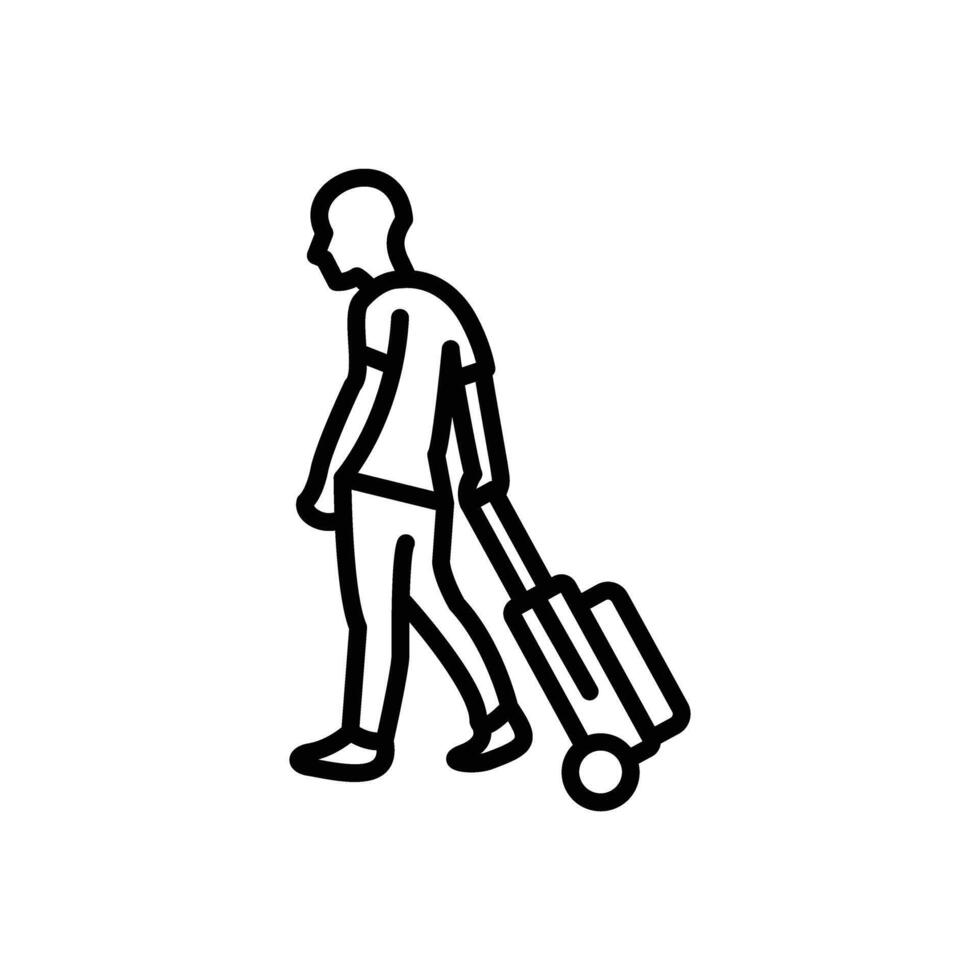 Suitcase Line Icon Design vector