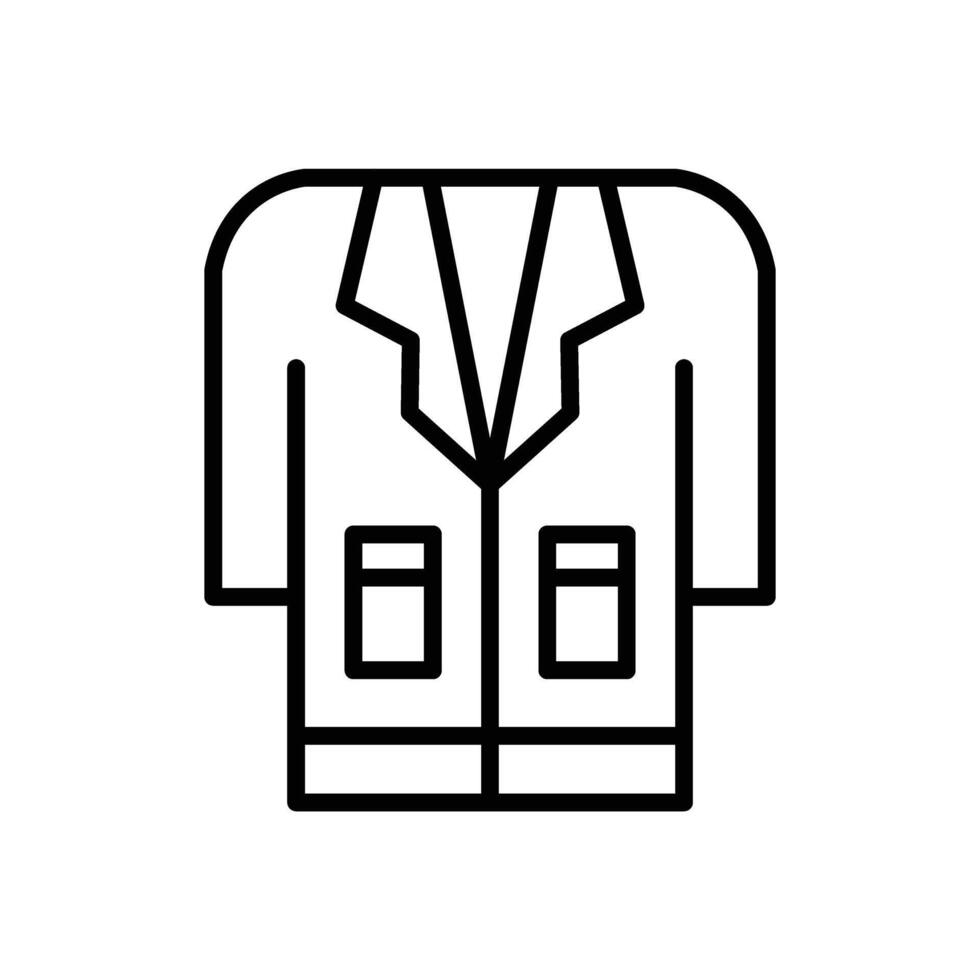 Lab Coat Line Icon Design vector