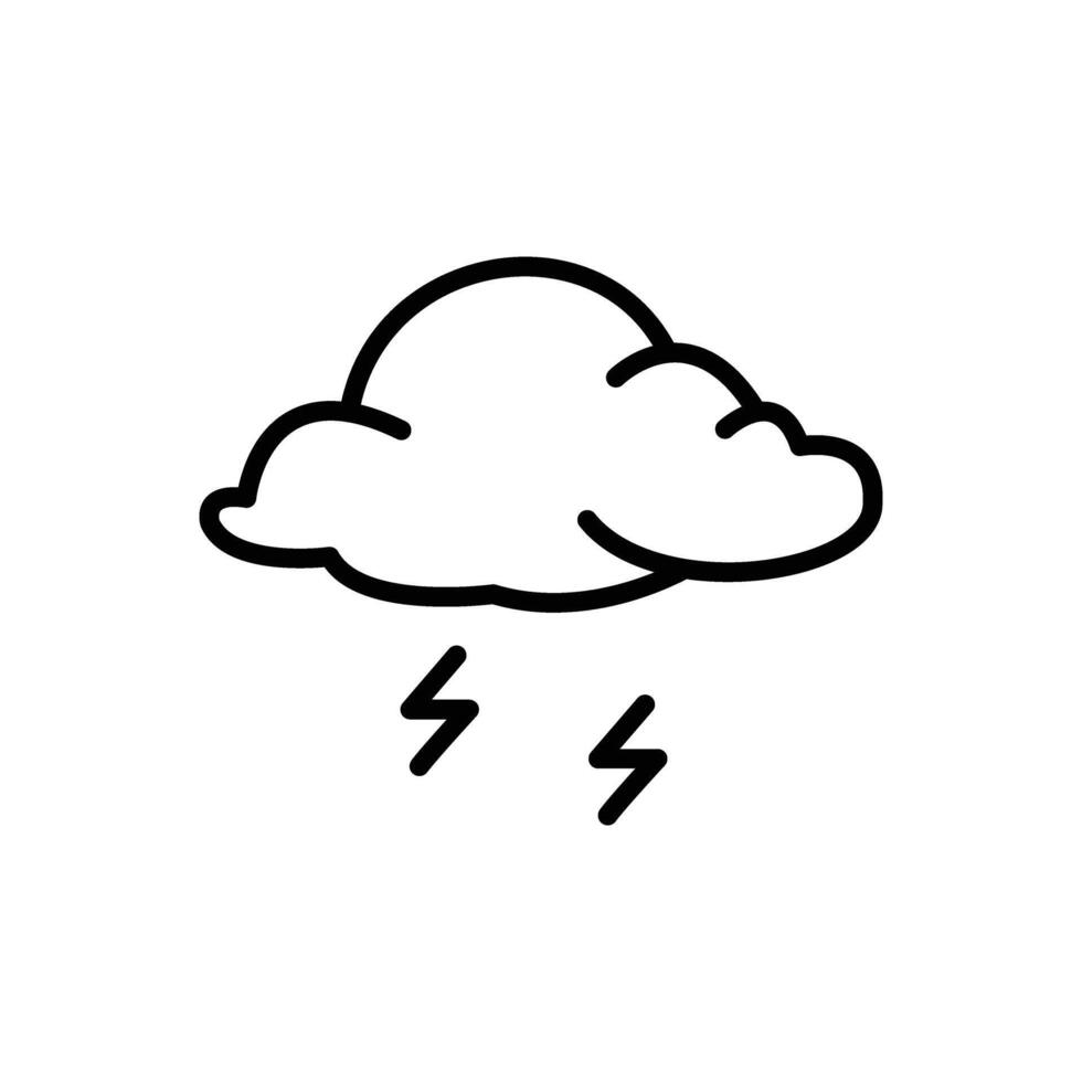 Thunder Line Icon Design vector