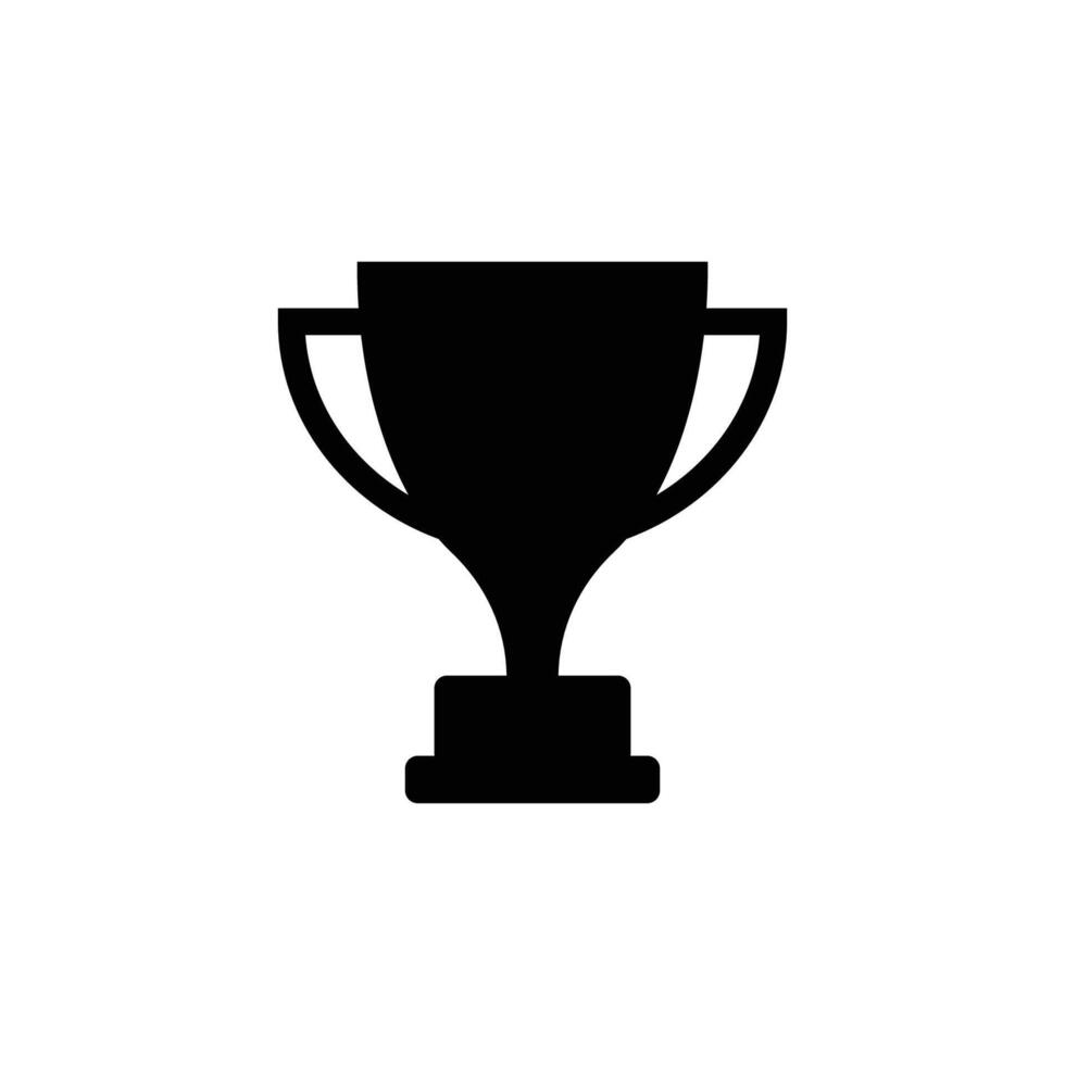 trophy icon in flat style vector