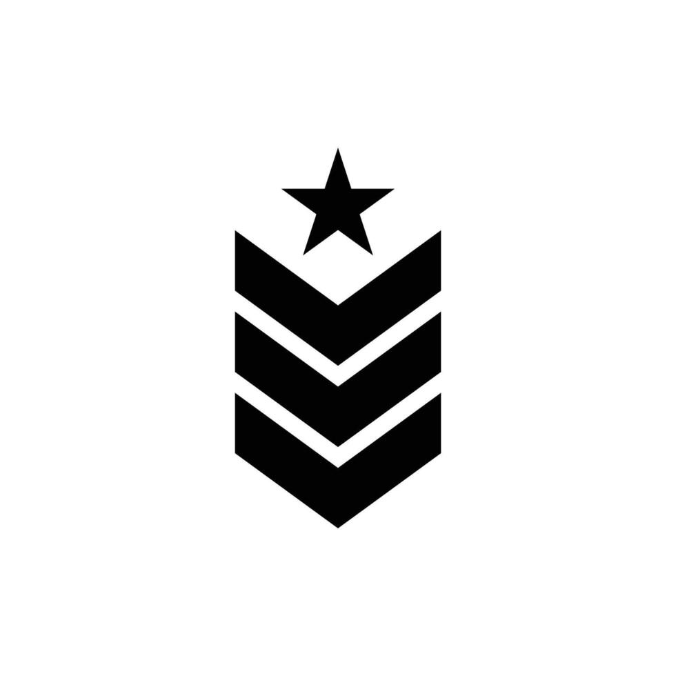 military rank icon symbol bad vector