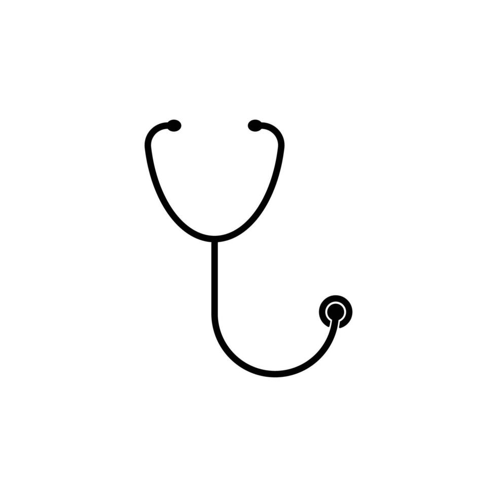 stethoscope icon in flat style vector