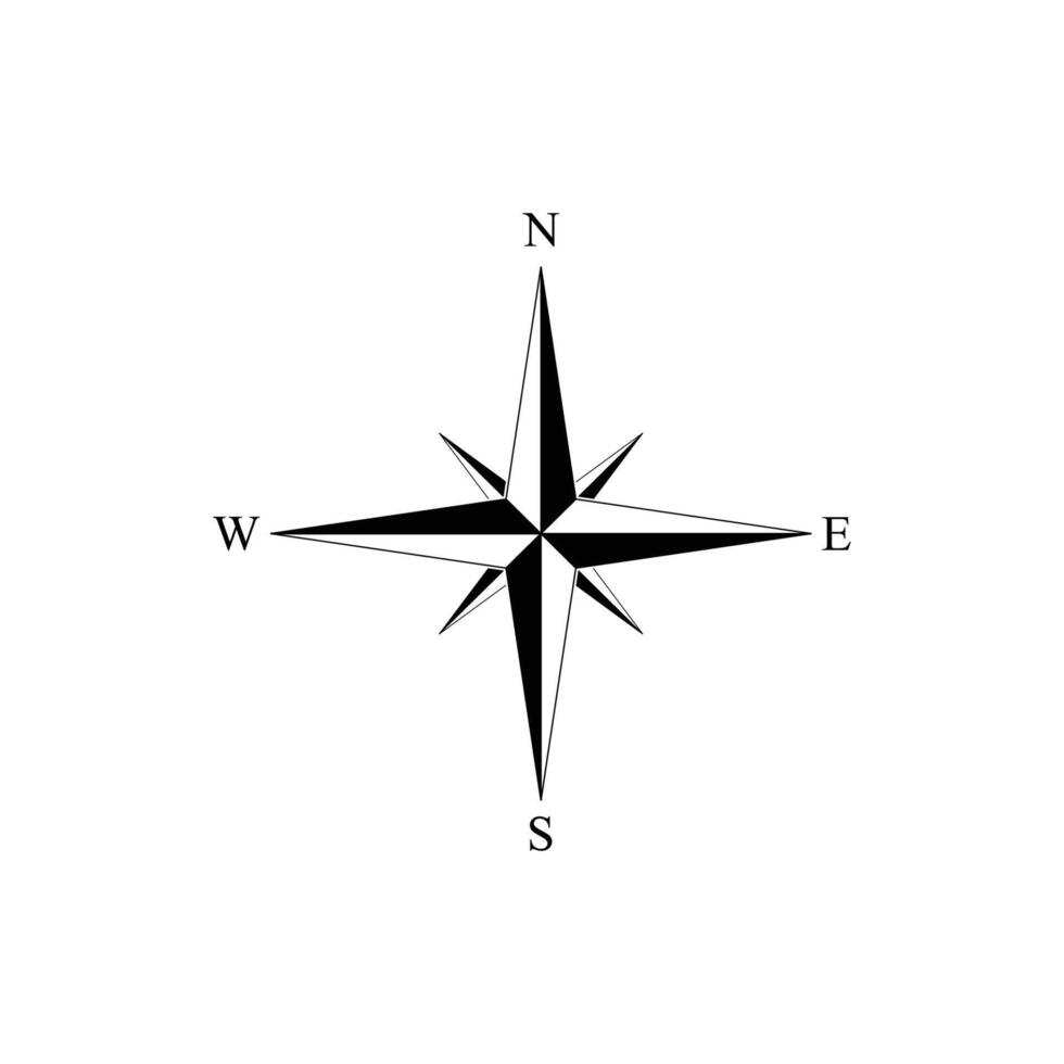 logo Brújula diseño blanco antecedentes vector