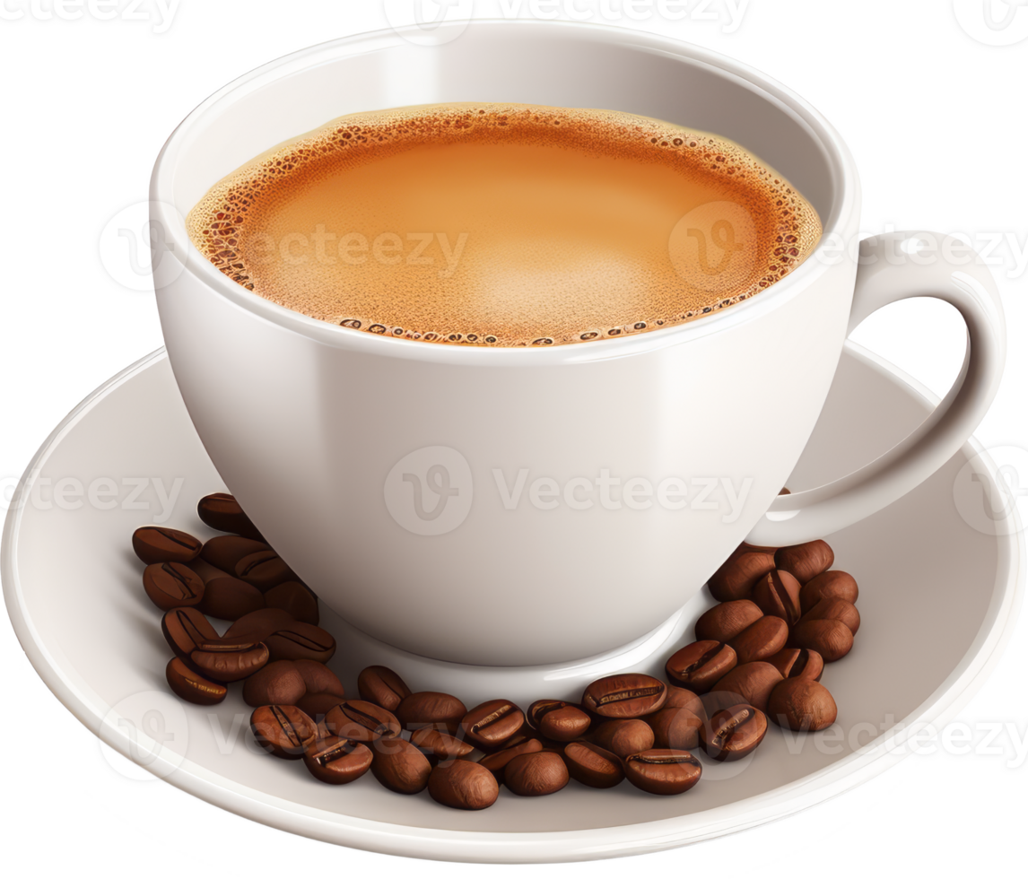 hot coffee isolated on transparent background png