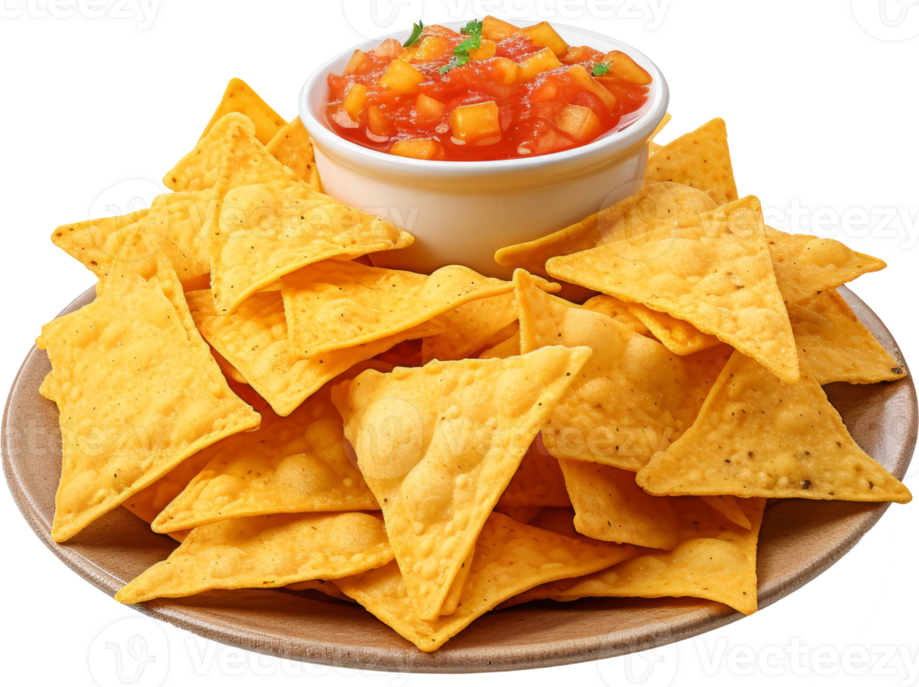 nachos isolated on transparent background png