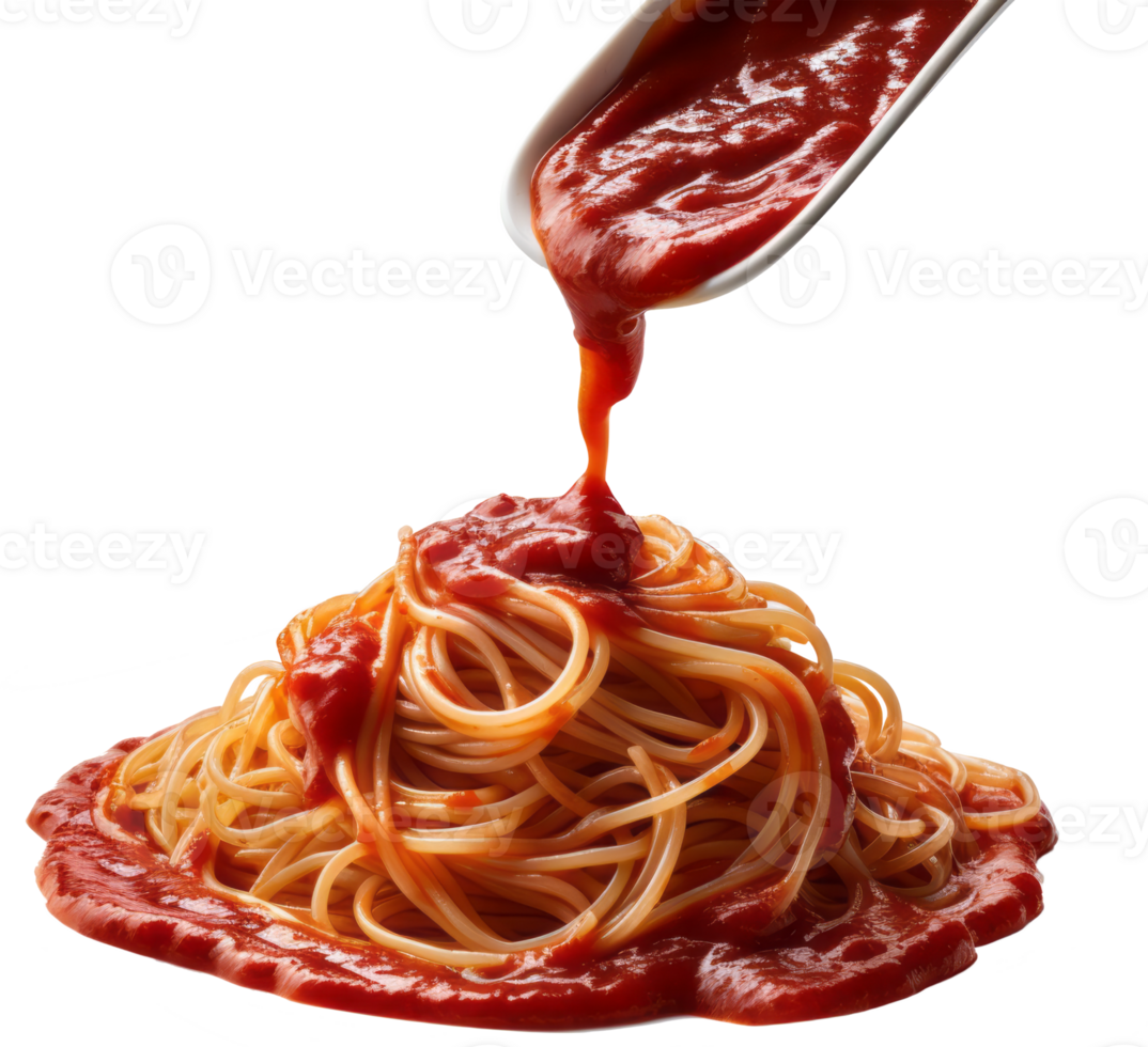 spaqhetti tomato sauce isolated on transparent background png