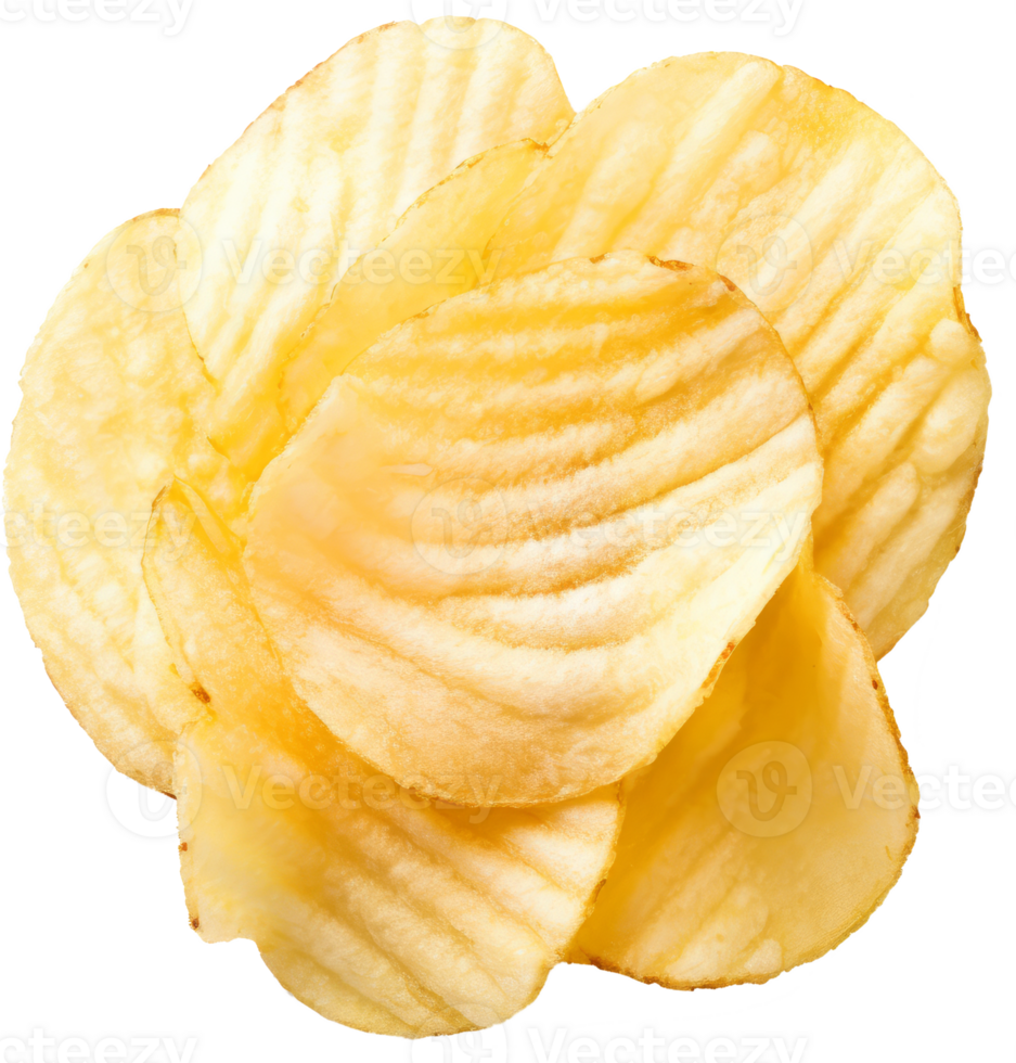 potato chips isolated on transparent background png