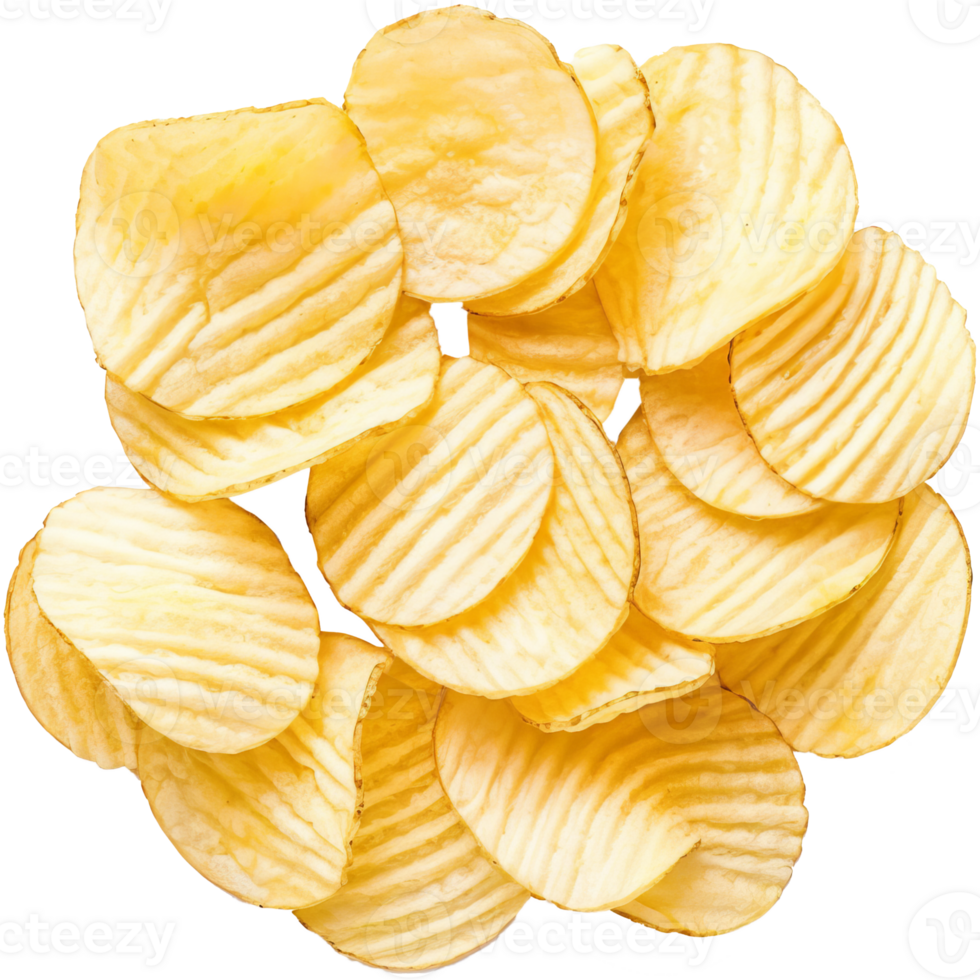 potato chips isolated on transparent background png