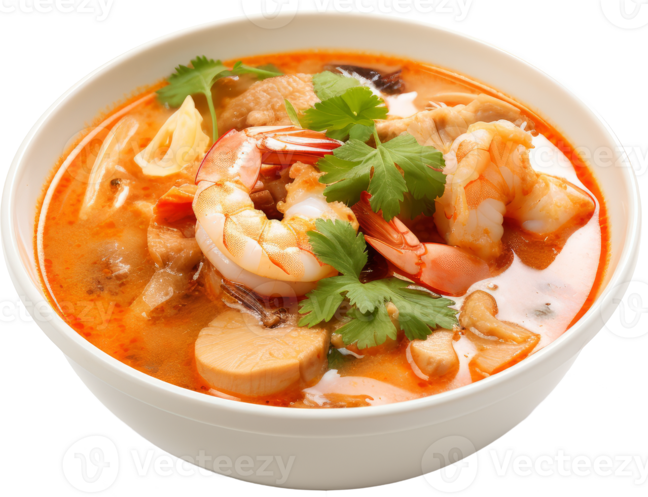 tom yum goong isolated on transparent background png