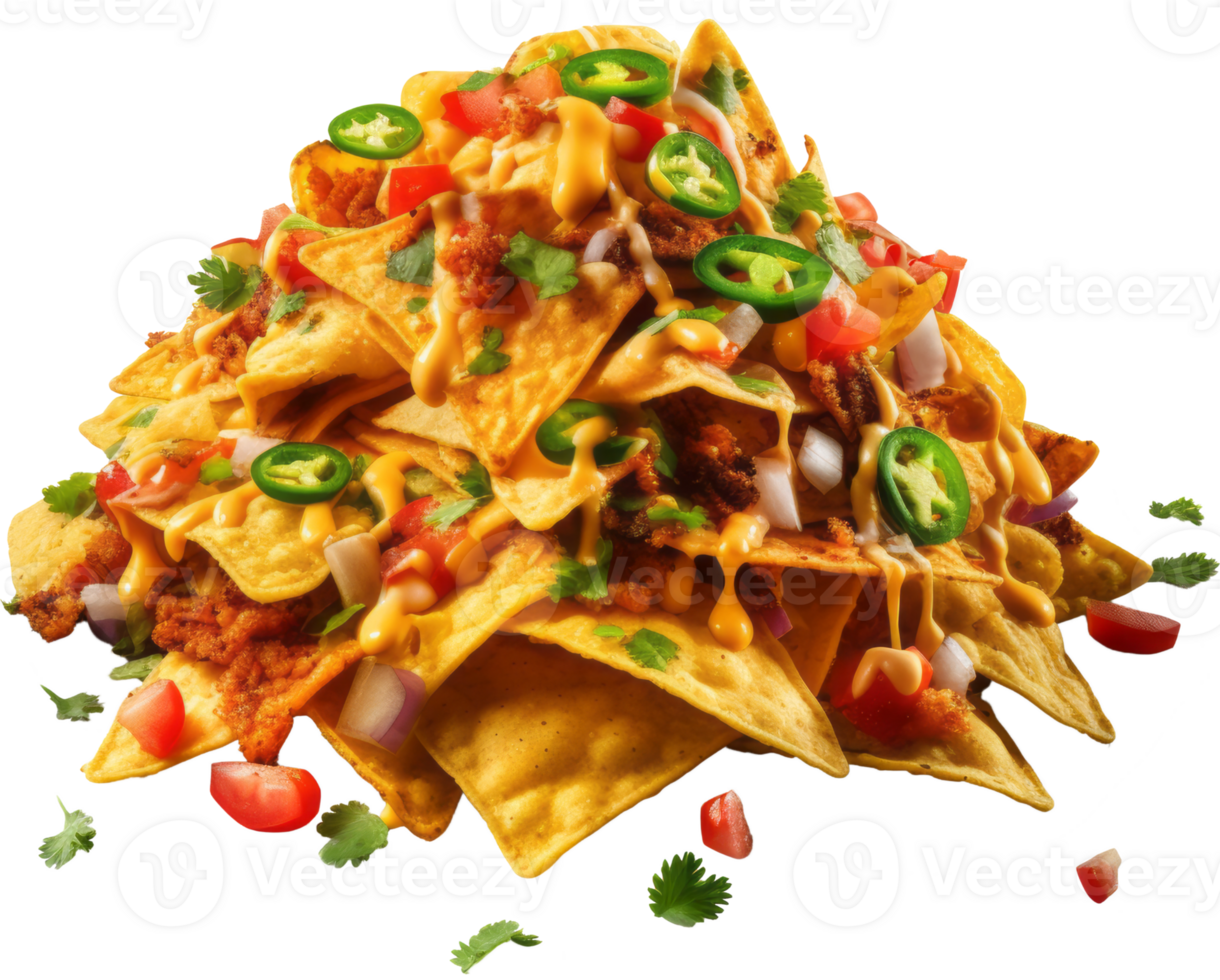 nachos isolated on transparent background png