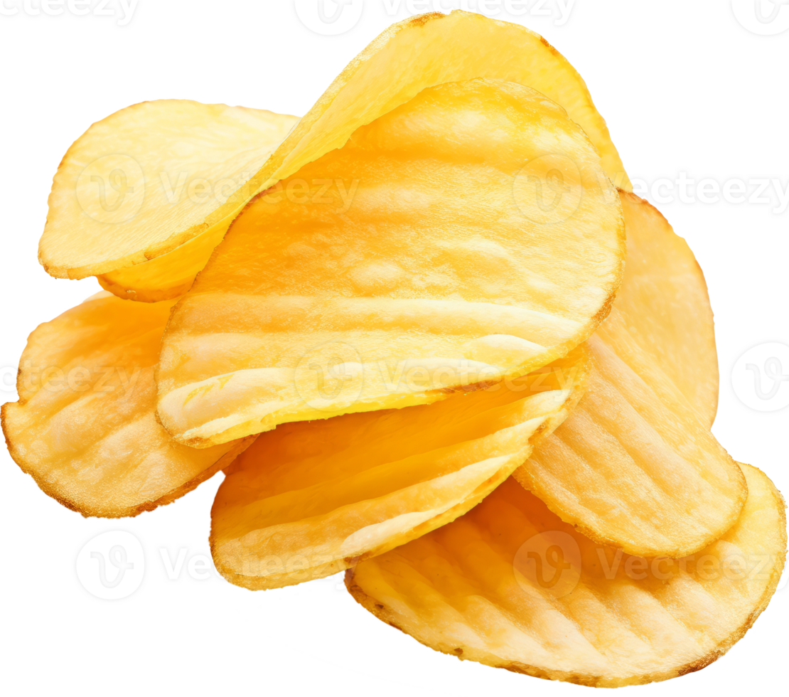 potato chips isolated on transparent background png