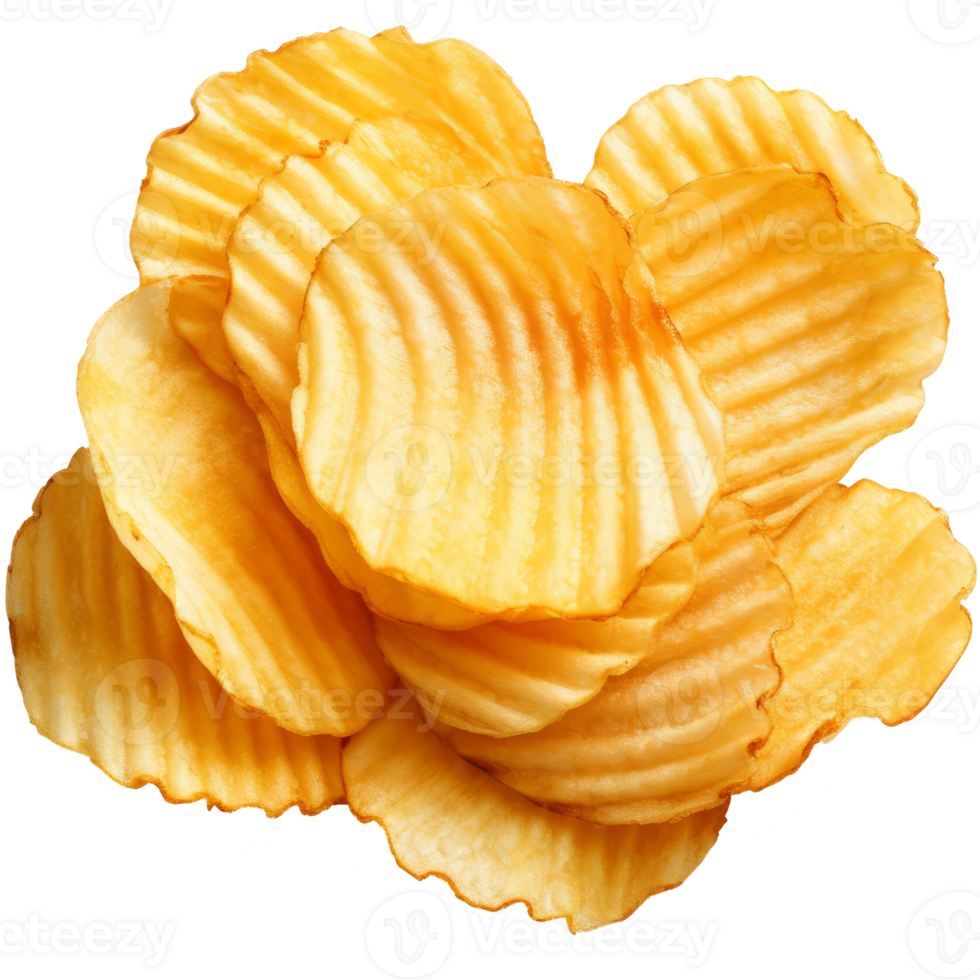 potato chips isolated on transparent background png