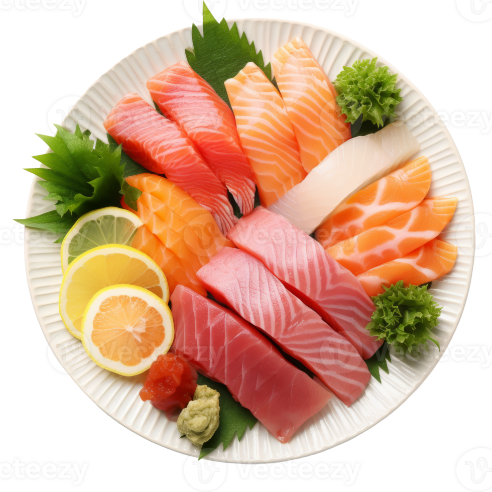 sashime isolated on transparent background png