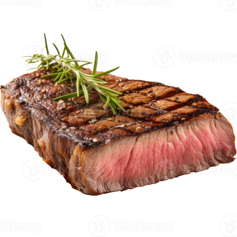 slice beef steak isolated on transparent background png