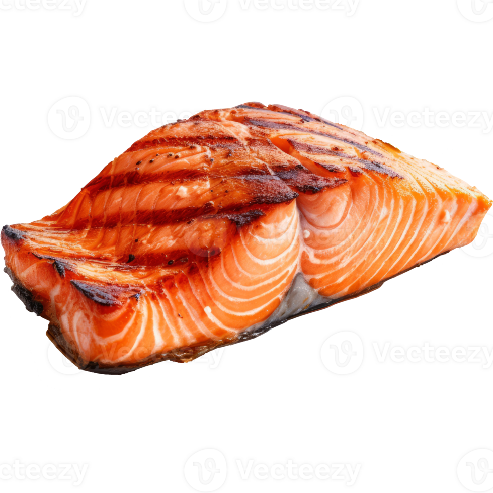 salmon steak isolated on transparent background png