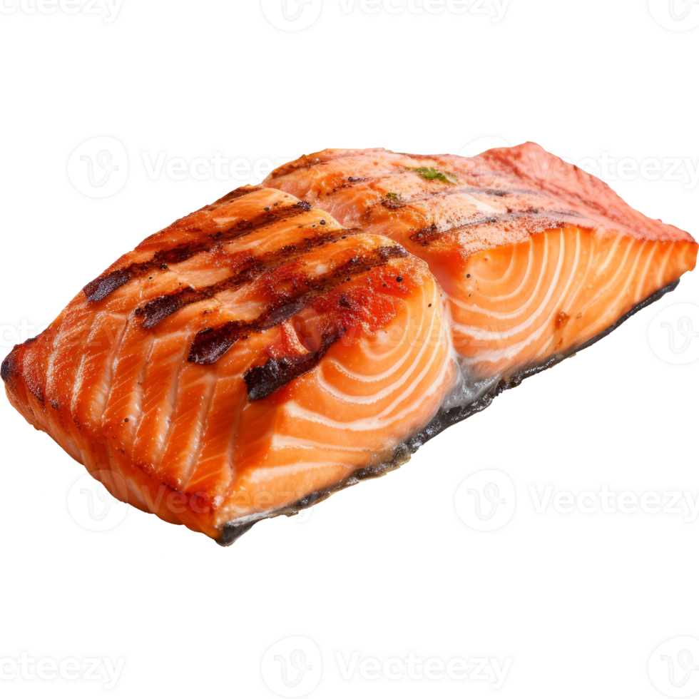 salmon steak isolated on transparent background png