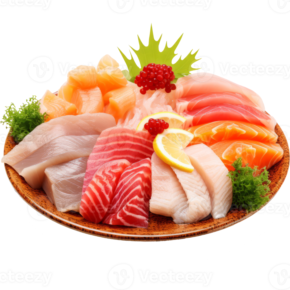 sashime isolated on transparent background png