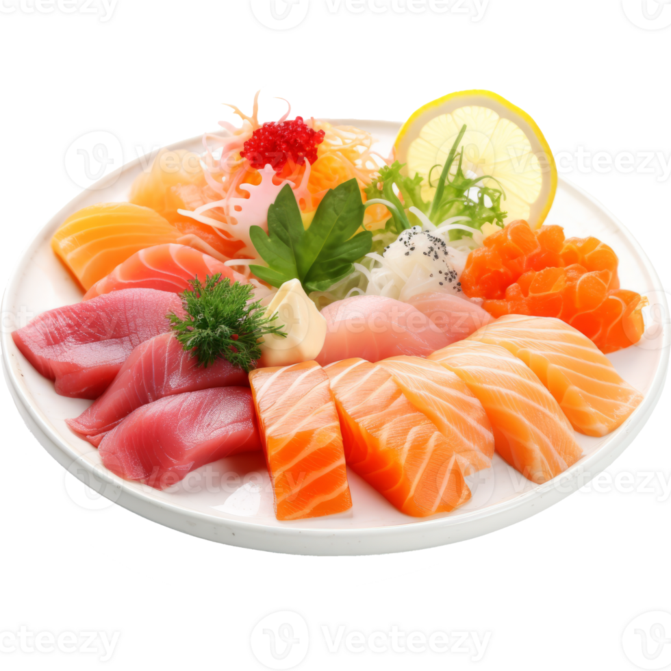 sashime isolated on transparent background png