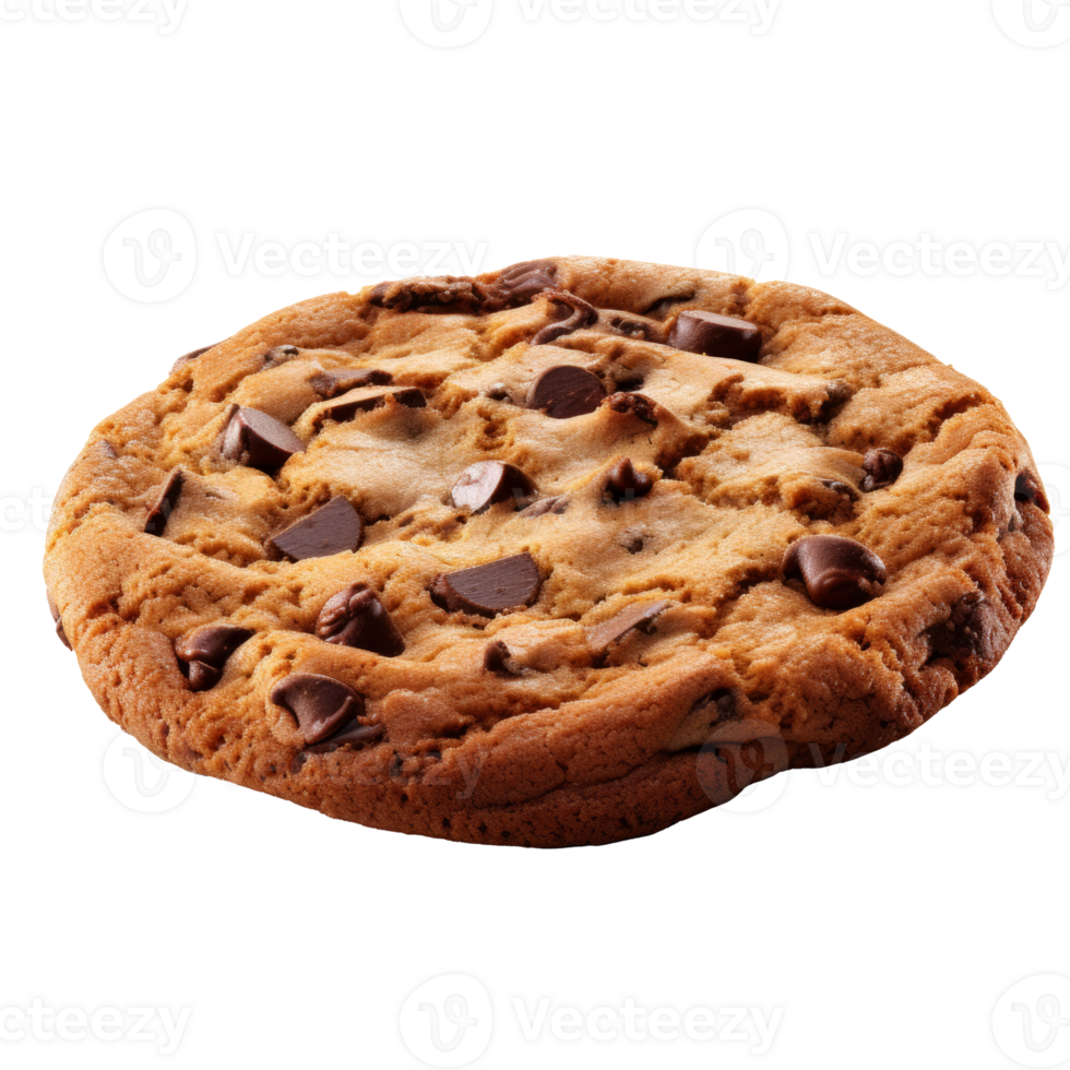Chocolate chip cookies with transparent background png