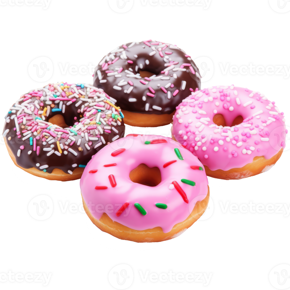 donut with sprinkles isolated on transparent background png