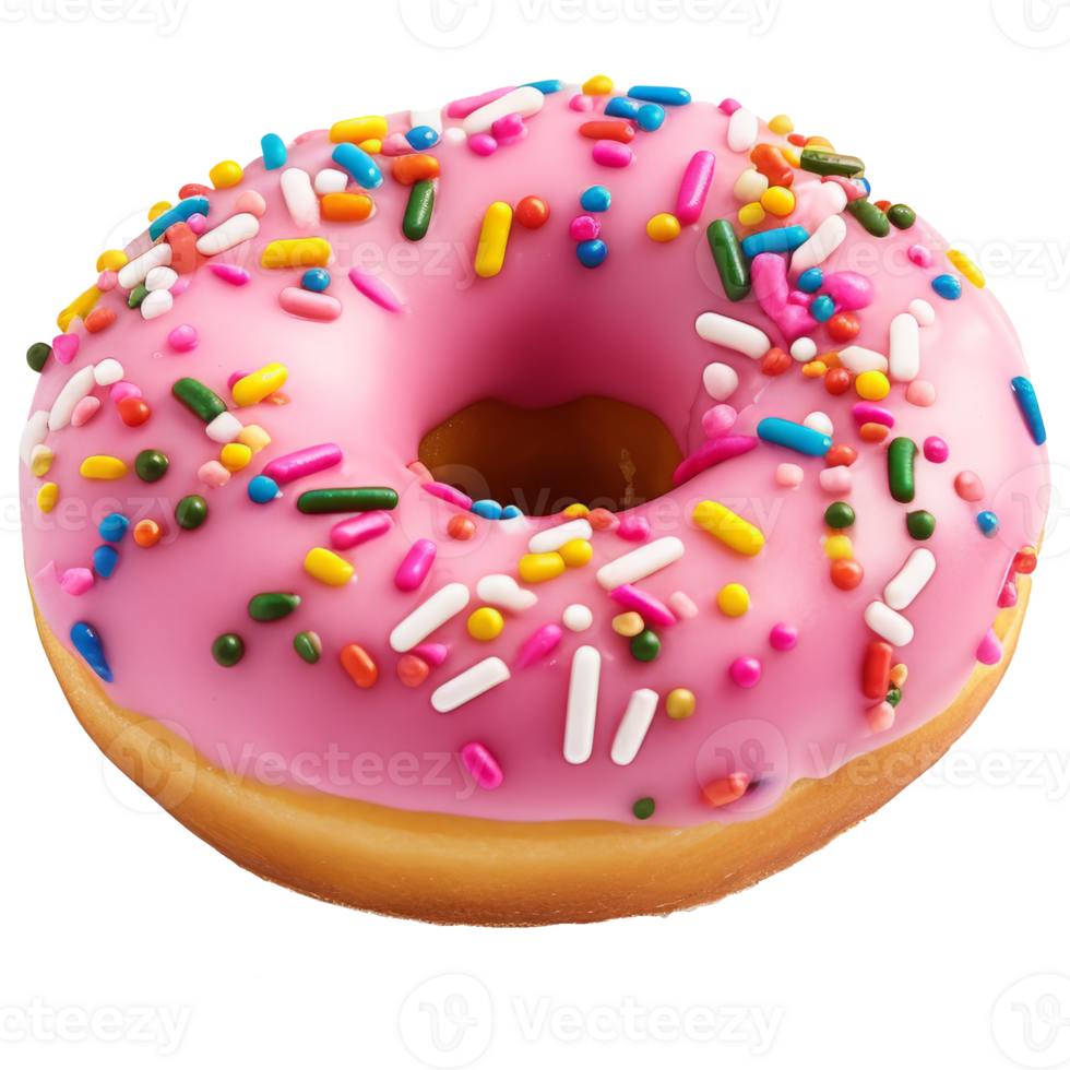 donut with sprinkles isolated on transparent background png