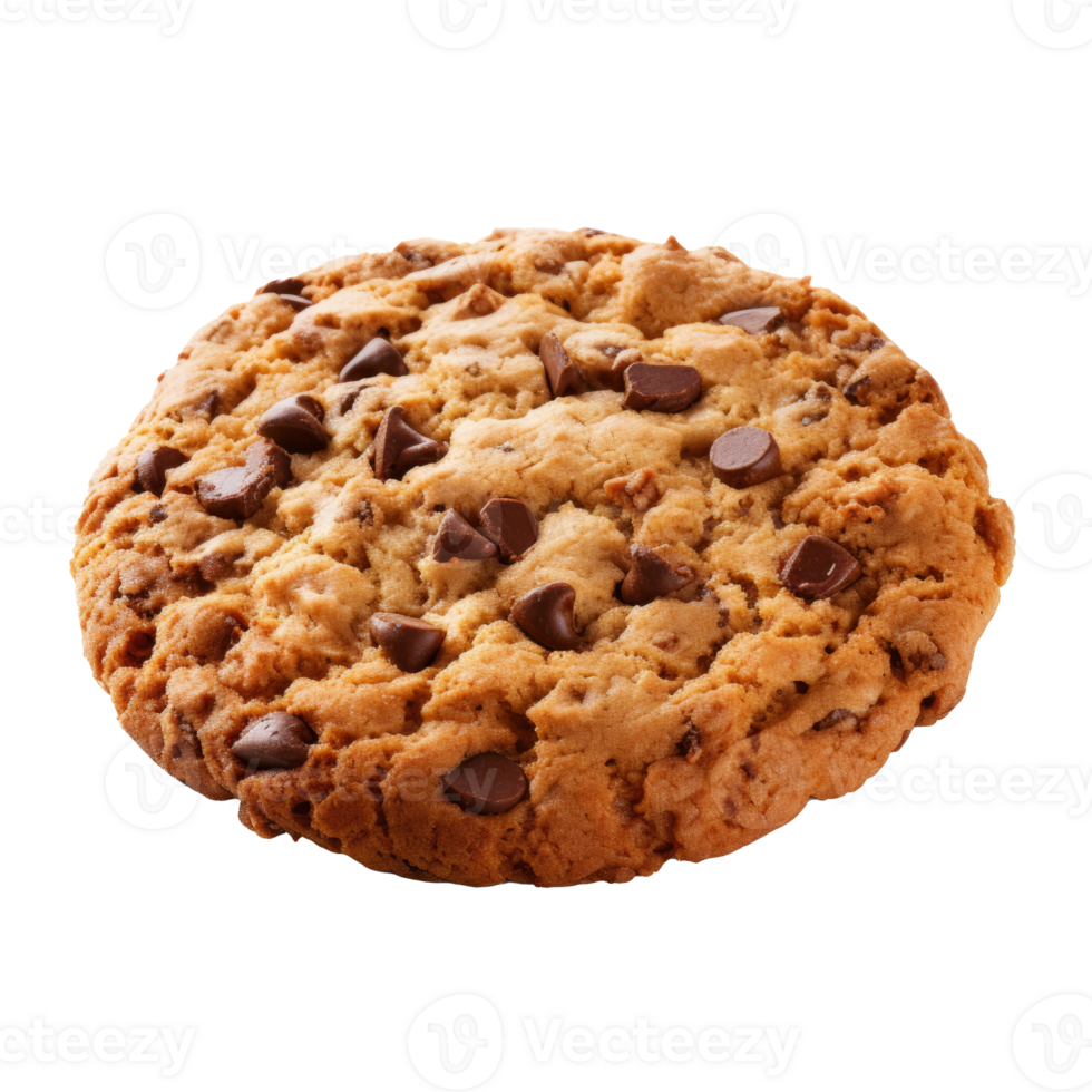 Chocolate chip cookies with transparent background png