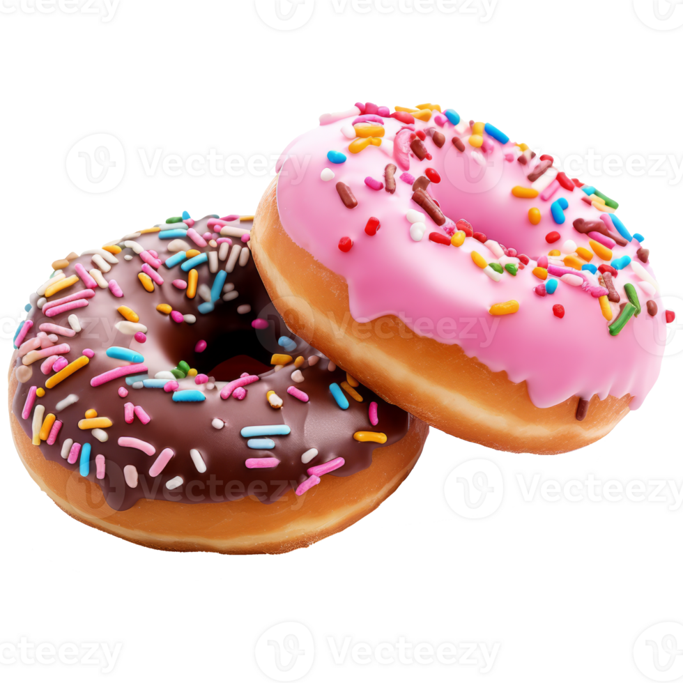 donut with sprinkles isolated on transparent background png