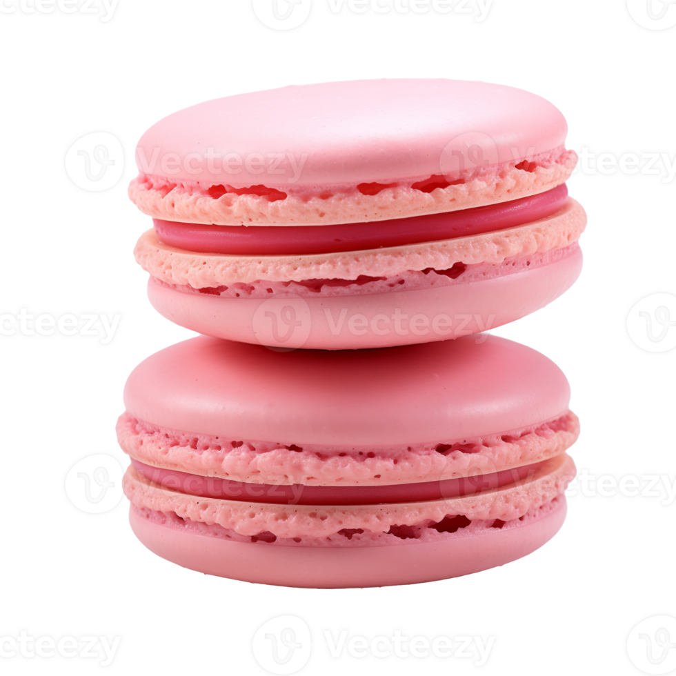 macaron cookies isolated with transparent background png