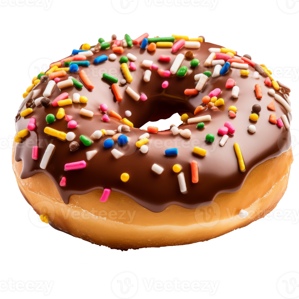 donut with sprinkles isolated on transparent background png