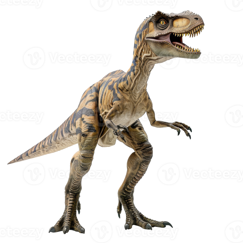 raptor dinosaur isolated on transparent background png