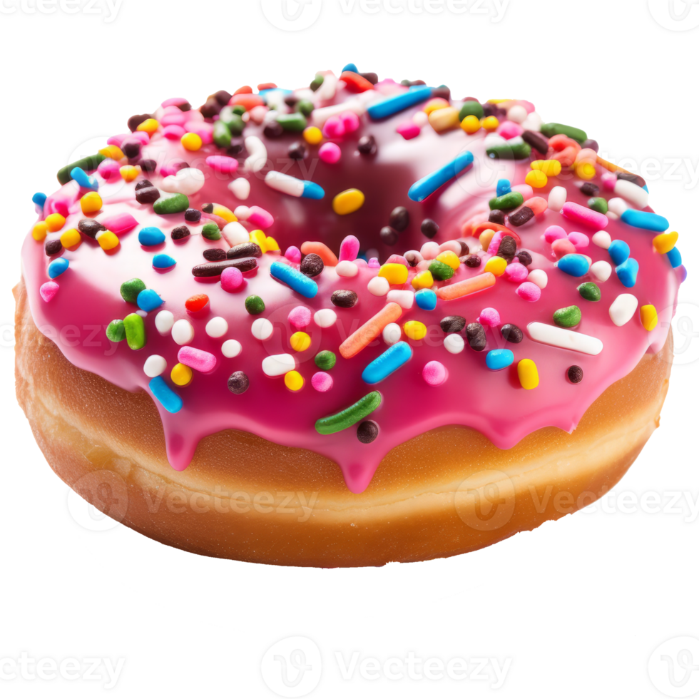 donut with sprinkles isolated on transparent background png