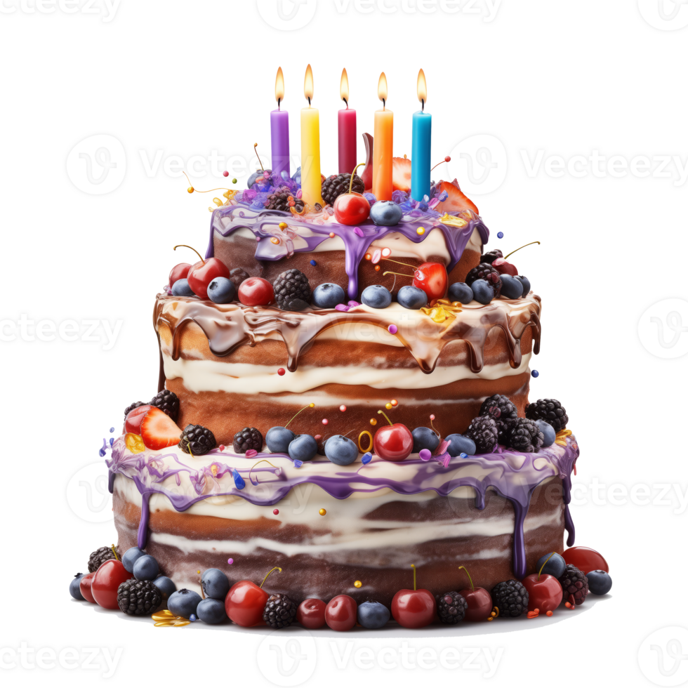 birthday cake isolated on transparent background png