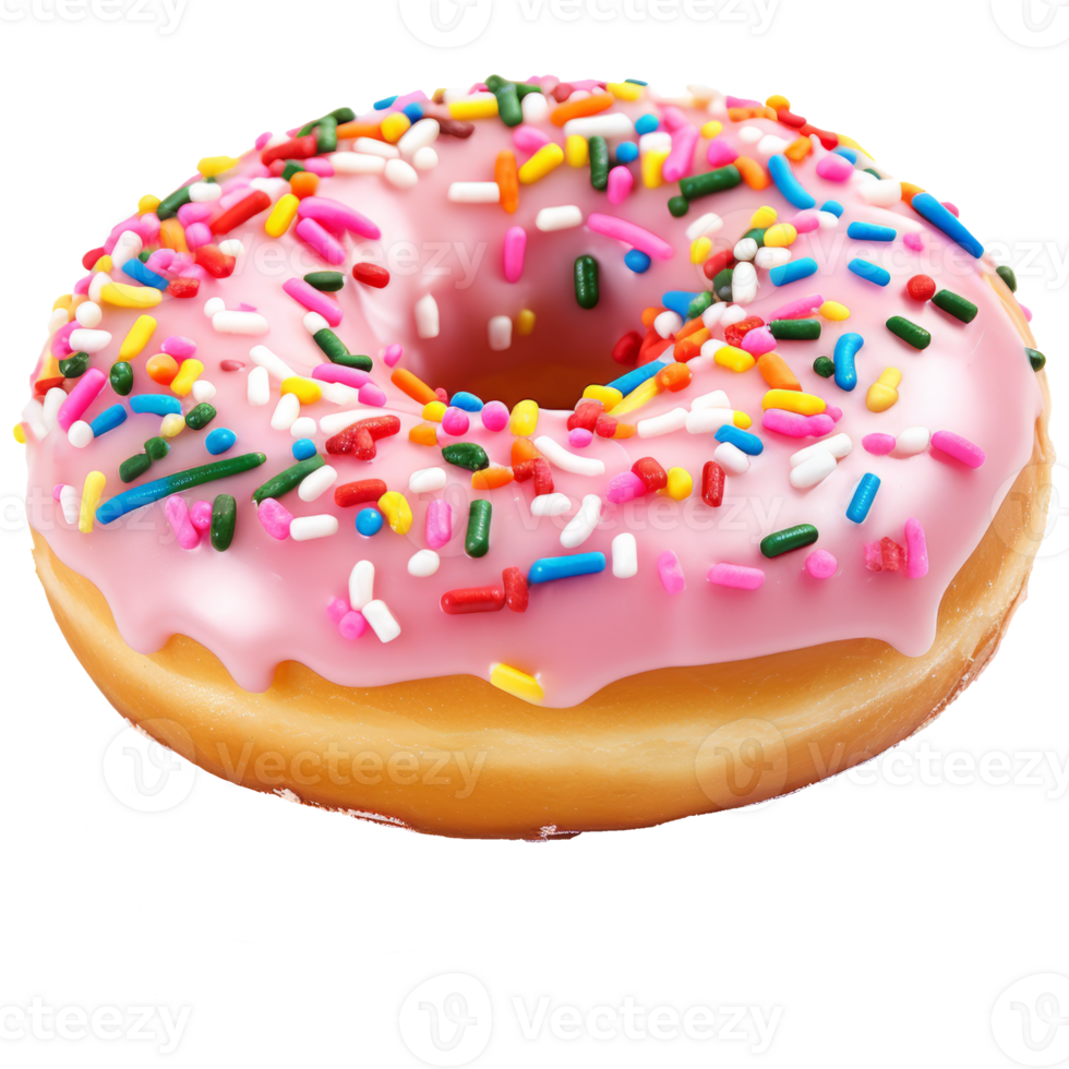 donut with sprinkles isolated on transparent background png