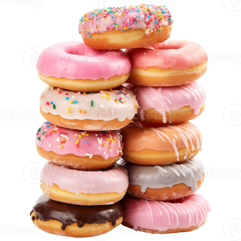 donut with sprinkles isolated on transparent background png