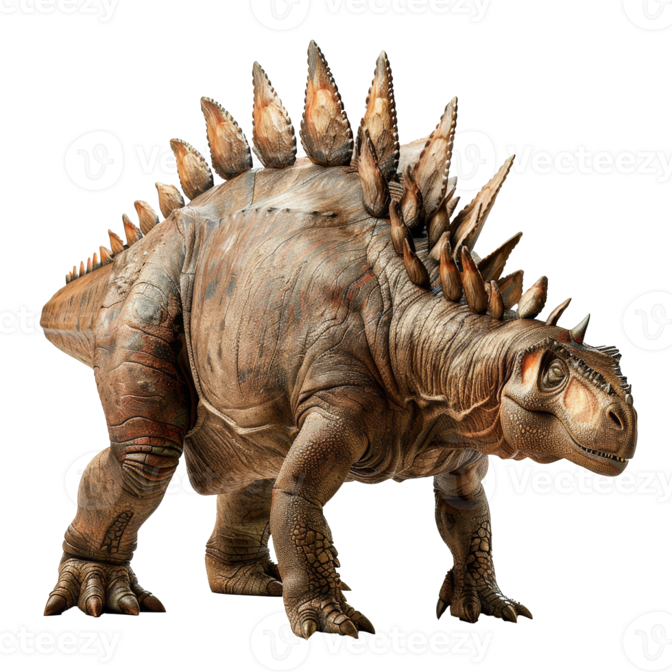 stegosarus dinosaur isolated on transparent background png
