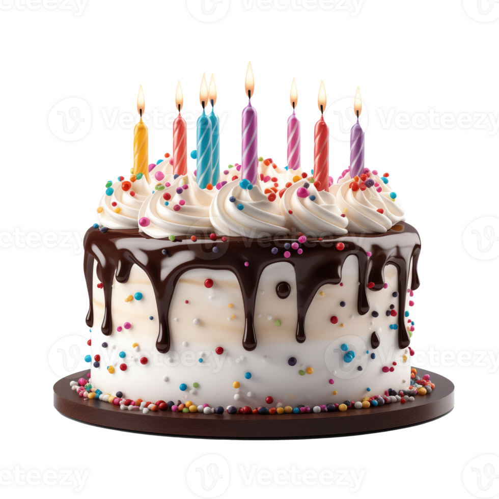 birthday cake isolated on transparent background png