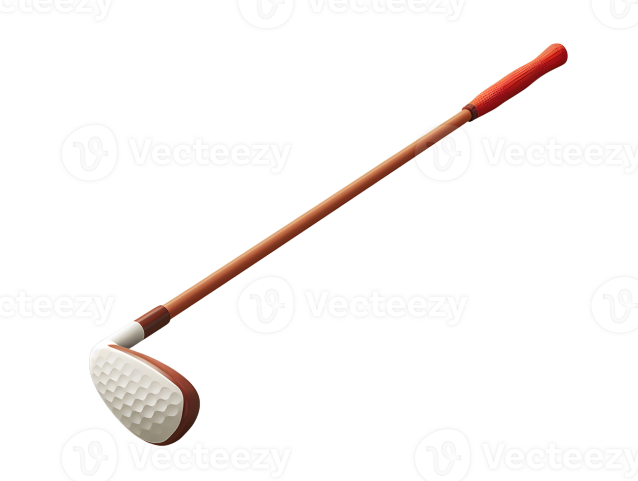 3D Brown Classic Golf Stick png