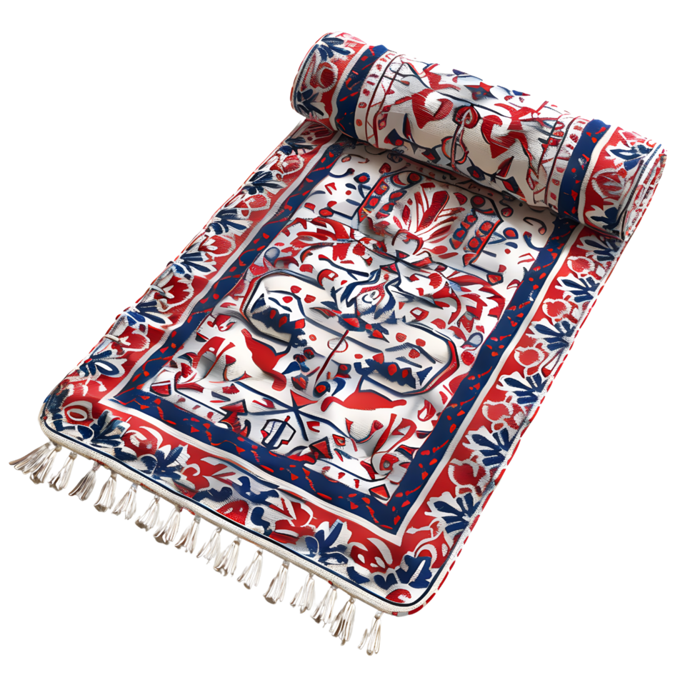 Traditional Middle Eastern Prayer Rug, 3d illustration png