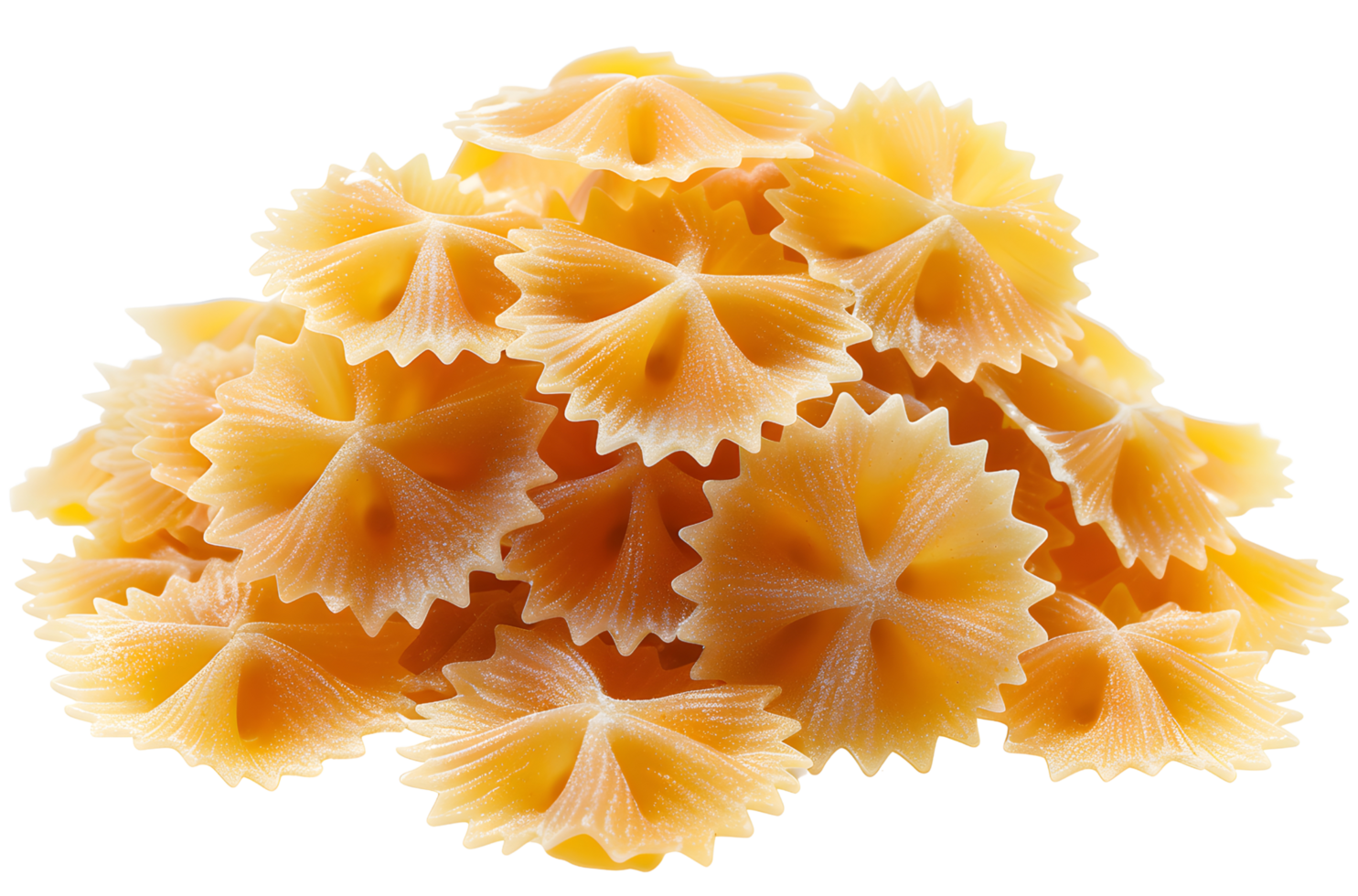 Vibrant Pile of Uncooked Farfalle Pasta png