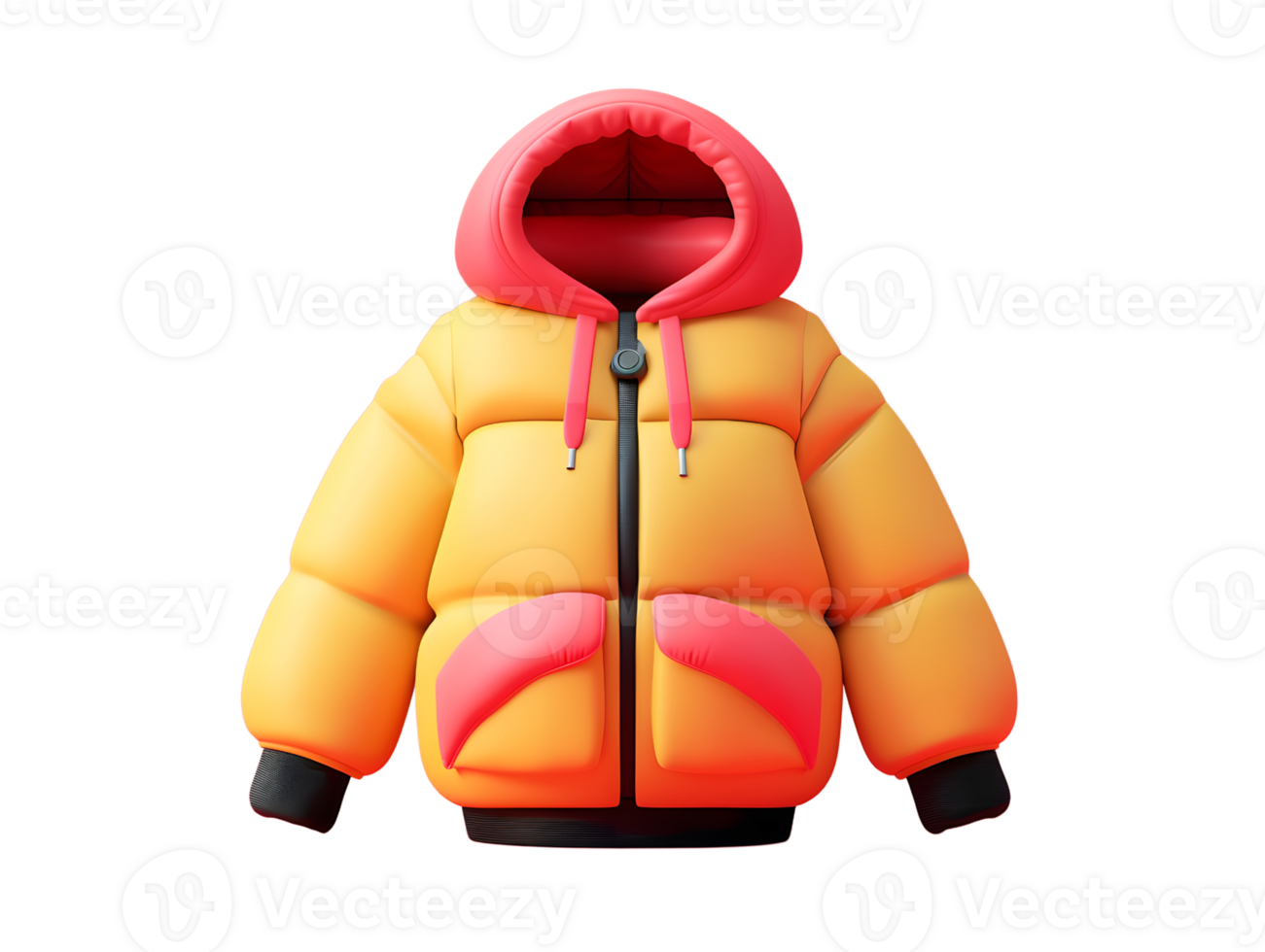 3d illustration of thick jacket png