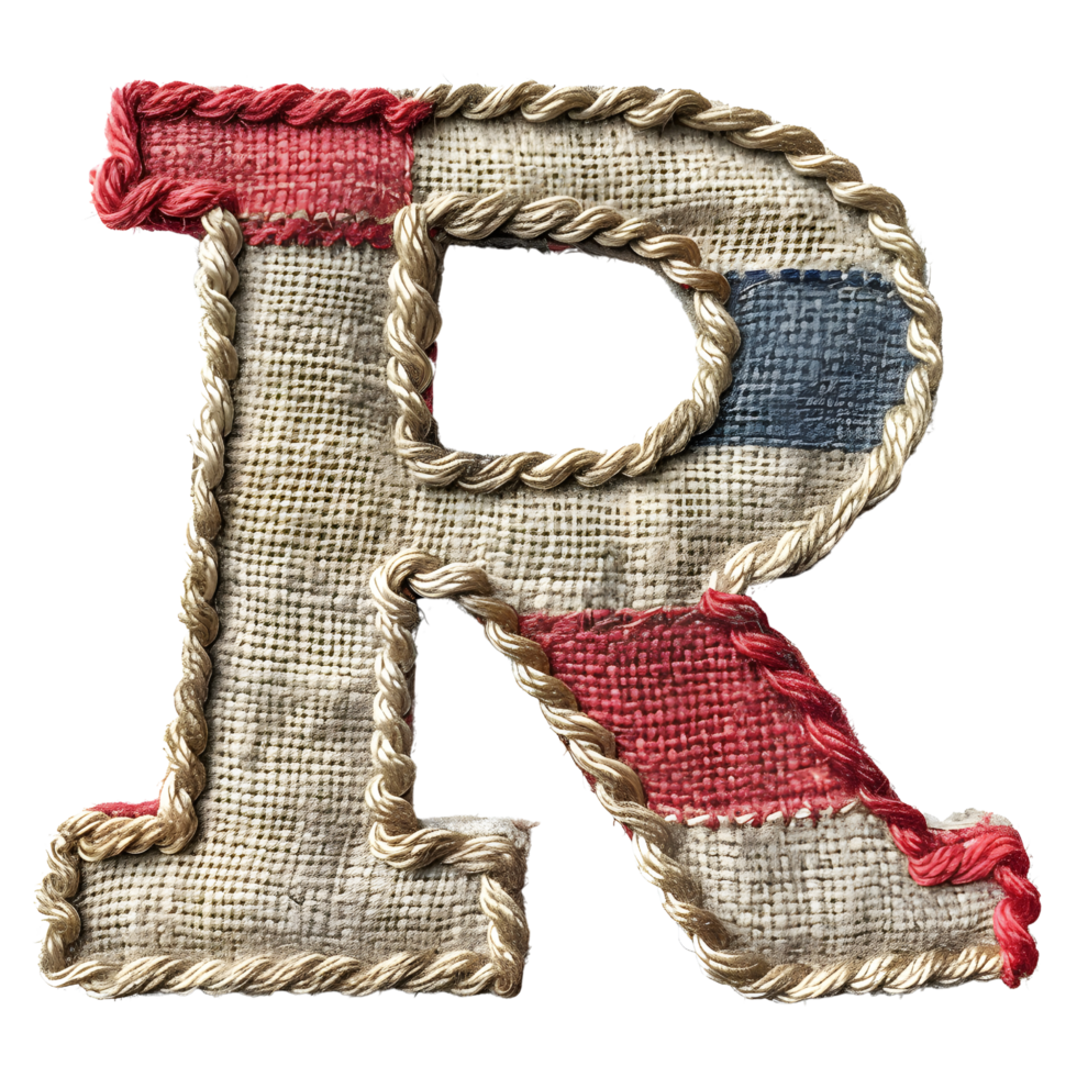 Handcrafted Letter R Embroidery Pattern 44308659 PNG