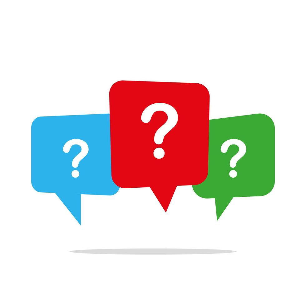 Message box with question mark vector