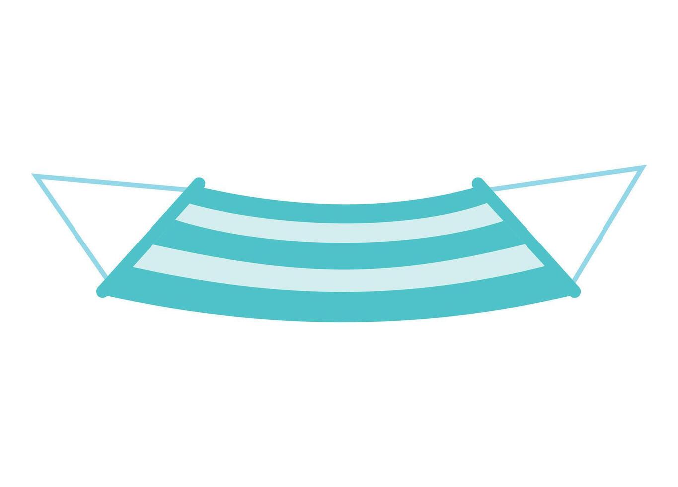 Blue White Striped Hammock Icon vector