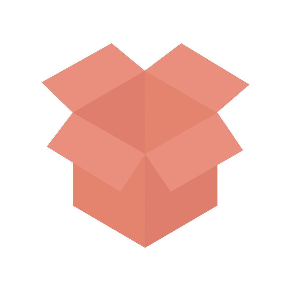 Opened Carton Box Icon vector