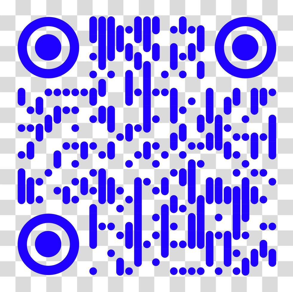 Qr code icon. illustration. Blue color vector