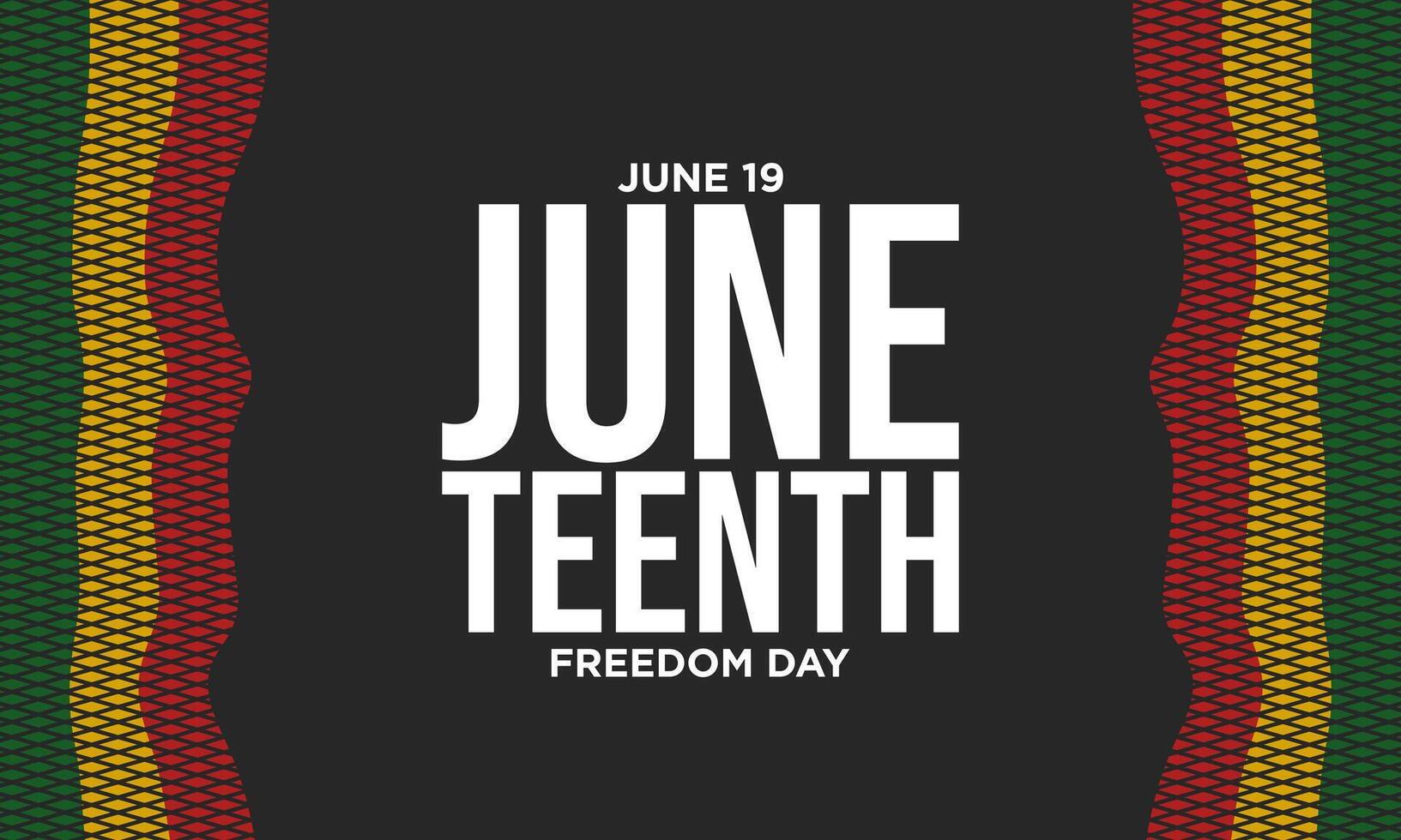 diseño de fondo del día de la libertad del 19 de junio. vector