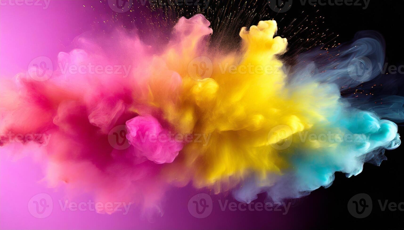 Colourful smoke background, art, magic explosion photo