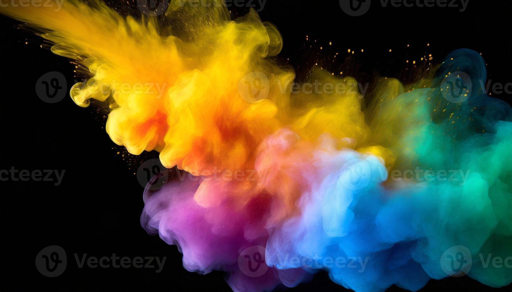 Colourful smoke background, art, magic explosion photo