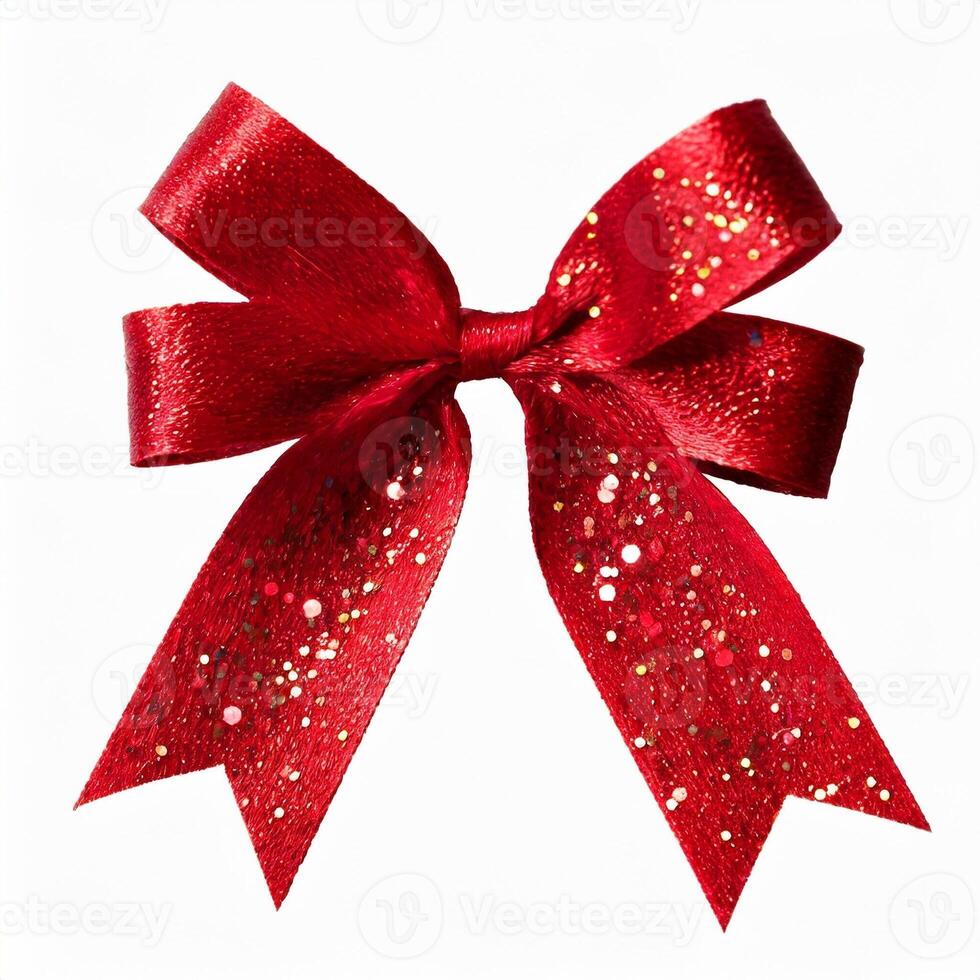 red ribbon bow photo